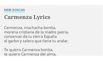 Carmenza es Lyrics [El Zebra]