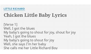 Chicken Little Baby en Lyrics [Little Richard]