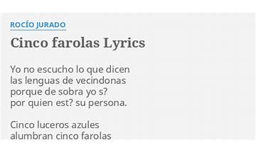 Cinco Farolas es Lyrics [Falete]