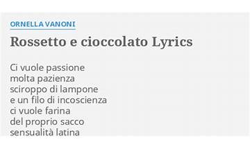 Cioccolato e Viole it Lyrics [Blastema]