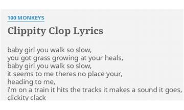 Clippity Clop en Lyrics [100 Monkeys]