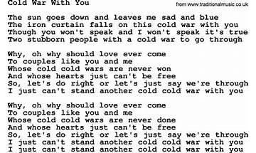 Cold War en Lyrics [Sharko]