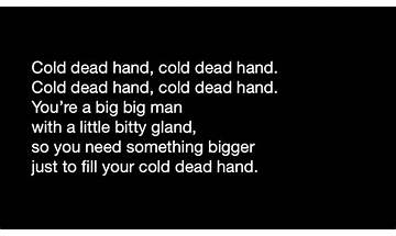 Cold dead hand en Lyrics [Jim Carrey]
