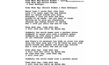 Come What May en Lyrics [We Are Messengers]