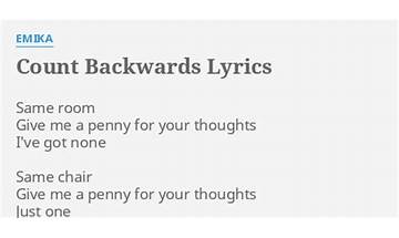 Count Backwards en Lyrics [YUKI (JPN)]