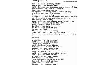 Country Willie en Lyrics [Willie Nelson]