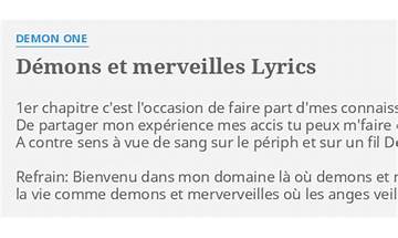 Démons Et Merveilles fr Lyrics [Demon One]