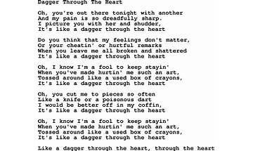 Dagger Through The Heart en Lyrics [Sinéad O\'Connor]