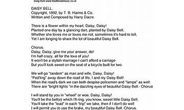 Daisy Bell en Lyrics [Scarling]