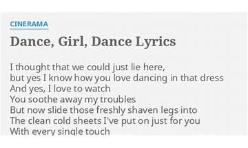 Dance, Girl, Dance en Lyrics [Cinerama]