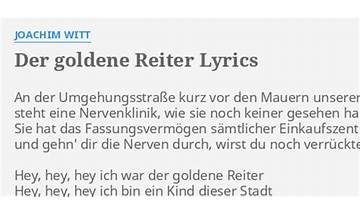 Der Goldene Reiter de Lyrics [Joachim Witt]