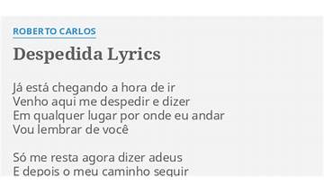 Despedida pt Lyrics [Roberto Carlos]