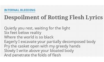 Despoilment of Rotting Flesh en Lyrics [Internal Bleeding]