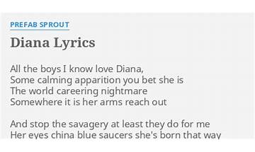 Diana en Lyrics [Prefab Sprout]