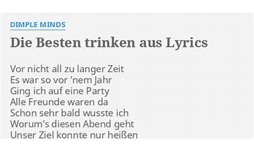 Die Besten Trinken Aus de Lyrics [Dimple Minds]