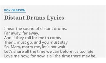 Distant Drums en Lyrics [Roy Orbison]