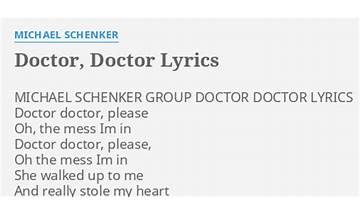 Doctor Doctor en Lyrics [Michael Schenker Group]