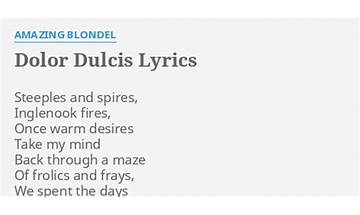 Dolor Dulcis en Lyrics [Amazing Blondel]
