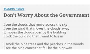 Don\'t Worry About The Government [The Name of This Band is Talking Heads] en Lyrics [Talking Heads]