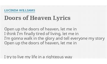 Doors of Heaven en Lyrics [Lucinda Williams]