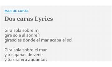 Dos Caras es Lyrics [La Dame Blanche]