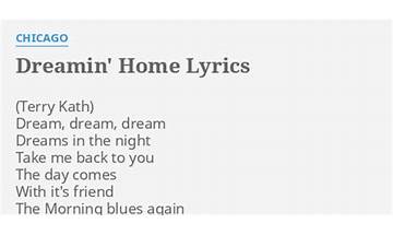Dreamin\' Home en Lyrics [Chicago]