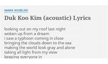 Duk Koo Kim en Lyrics [Sun Kil Moon]
