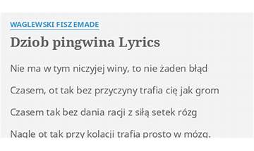 Dziób pingwina pl Lyrics [Waglewski]