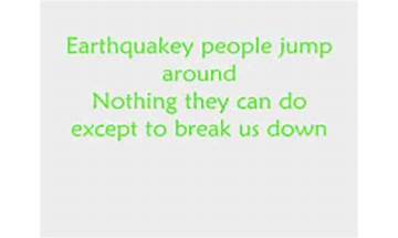 Earthquakey people - single version en Lyrics [Steve Aoki]