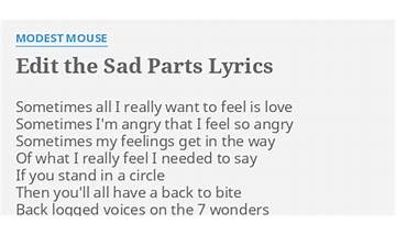 Edit the Sad Parts en Lyrics [Modest Mouse]