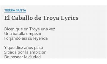 El Caballo De Troya es Lyrics [Tierra Santa]