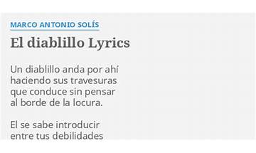 El Diablillo es Lyrics [Marco Antonio Solís]
