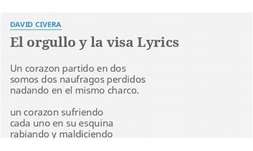 El Orgullo Y La Visa es Lyrics [David Civera]