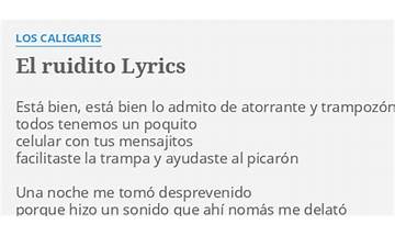 El Ruidito es Lyrics [Los Caligaris]
