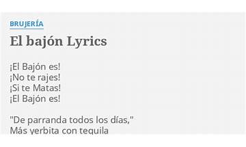 El bajón es Lyrics [Brujeria]