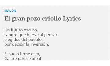 El gran pozo criollo es Lyrics [Malon]