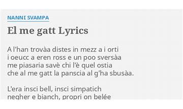 El me gatt it Lyrics [Francesco Guccini]