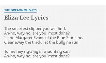 Eliza Lee en Lyrics [The Dreadnoughts]