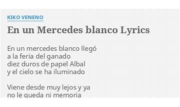En Un Mercedes Blanco es Lyrics [Kiko Veneno]