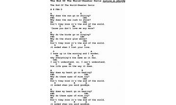 End of the World en Lyrics [Andreas Johnson]