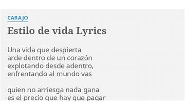 Estilo de Vida es Lyrics [Rc La Sensación]