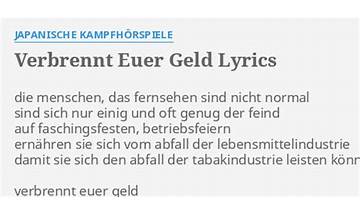 Euer Geld de Lyrics [David Floyd]