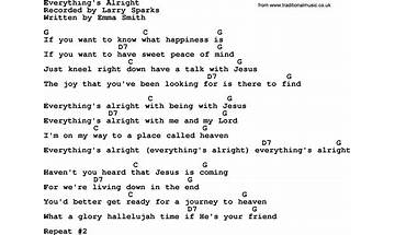 Everything\'s Allright en Lyrics [Ola & the janglers]