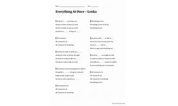 Everything at Once en Lyrics [Lenka]