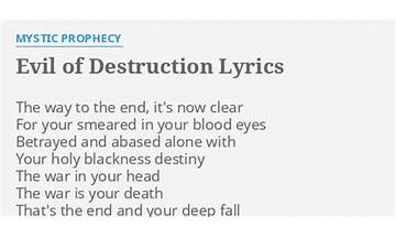 Evil of Destruction en Lyrics [Mystic Prophecy]