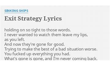 Exit Strategy en Lyrics [She Makes War]