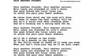 Fairweather Friend en Lyrics [To Have Heroes]