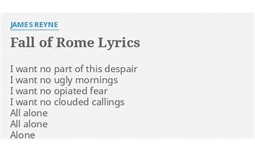 Fall of Rome en Lyrics [Shawn Colvin]