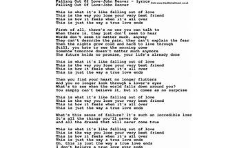 Falling Out Of Love en Lyrics [Abbey Glover]