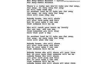 Far away en Lyrics [Aybee]